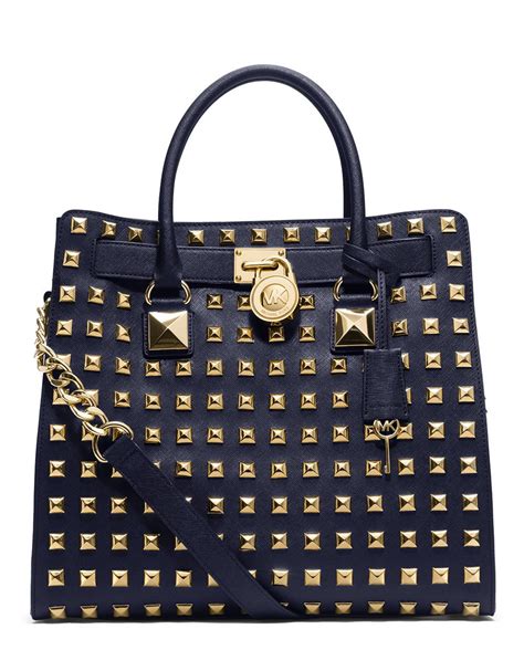 michael kors soft leather handbags|michael kors hamilton studded tote.